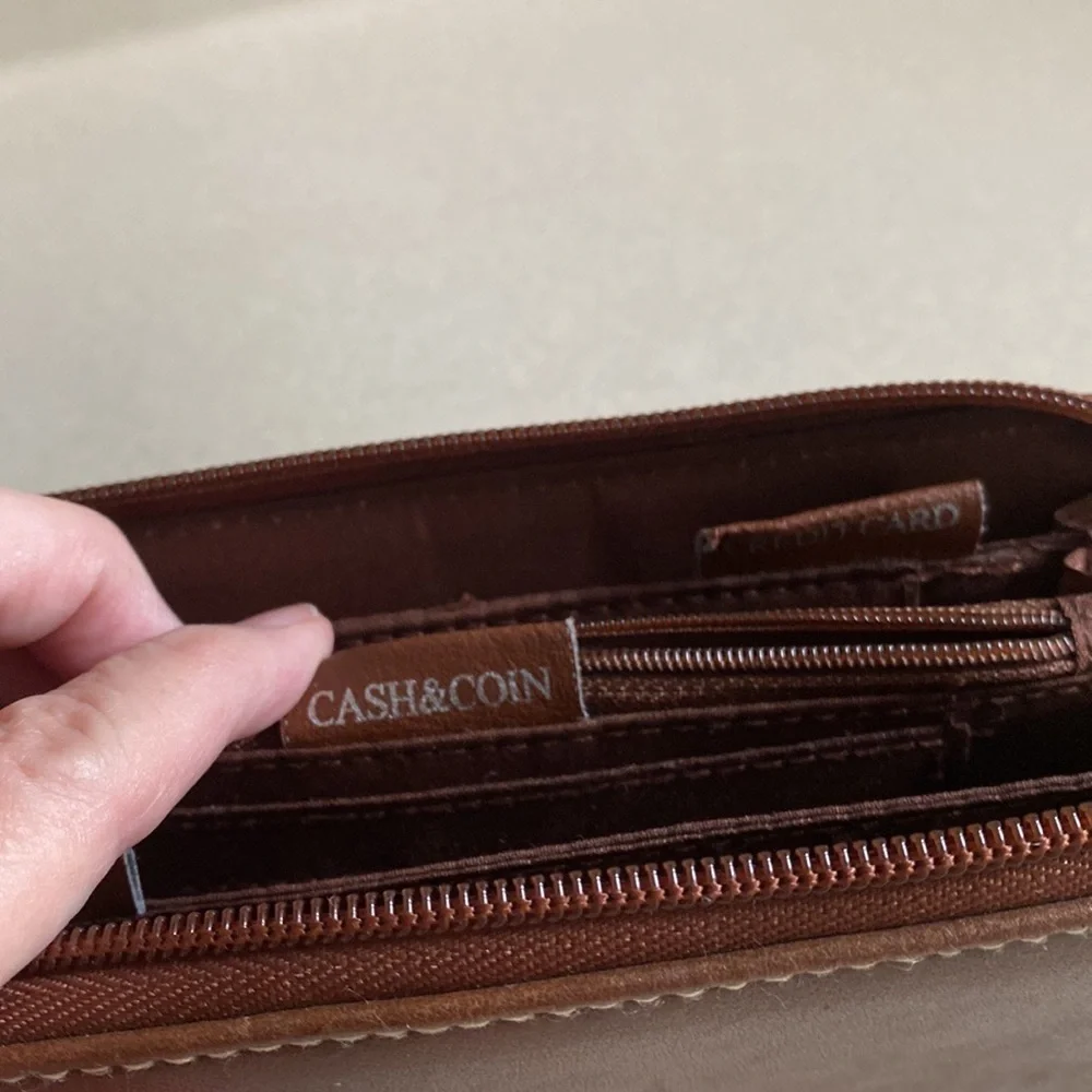 Faux leather wallet